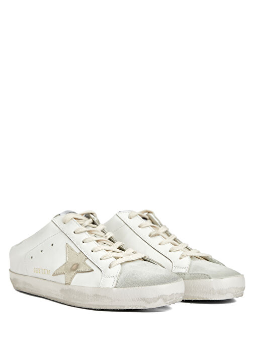 Super-Star Beyaz Gold Kadın Deri Sneaker - Görsel 3