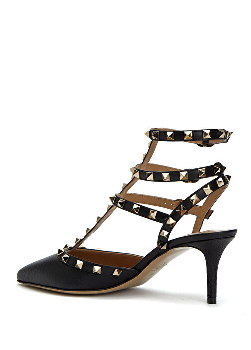 Valentino Garavani Valentino Garavani Rockstud Pudra Siyah Deri Topuklu Ayakkabı Basketbol Ayakkabıları | Beymen Pudra Siyah - 4. görsel