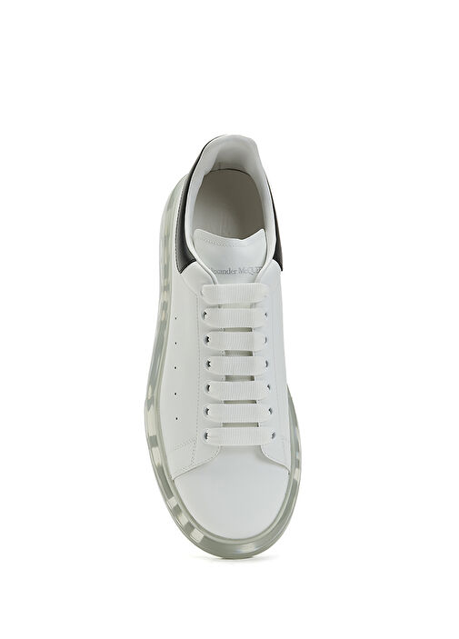 Oversized Siyah Beyaz Erkek Deri Sneaker - Görsel 5