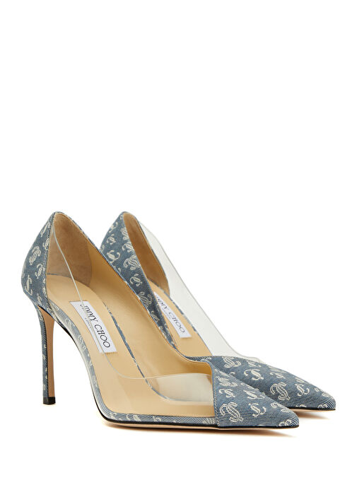 Mavi Logo Jakarlı Denim Stiletto - Görsel 3
