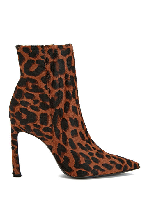 Leopar Desenli Kadın Deri Bot - Görsel 2