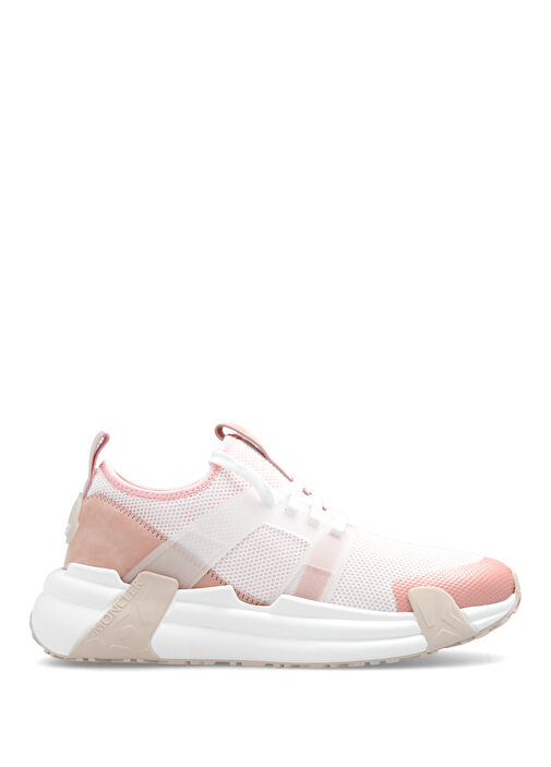 Pembe Logolu Kadın Deri Sneaker - Görsel 2