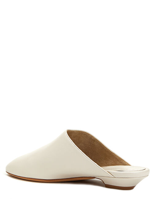 Otto Kırık Beyaz Kadın Deri Terlik - Görsel 4