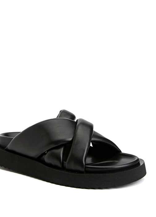 Siyah Kadın Deri Terlik - Görsel 7