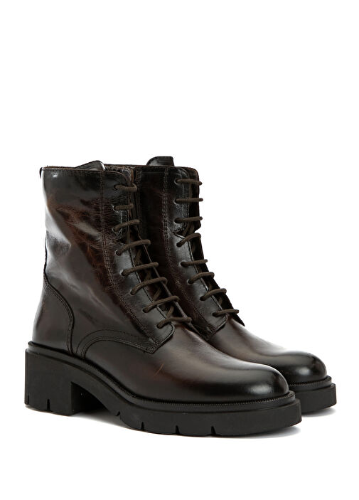 Kahverengi Kadın Deri Bot - Görsel 3