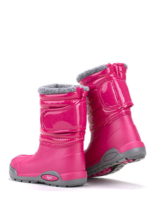 Topo Ski Charol Fuşya Kız Çocuk Bot - Görsel 4