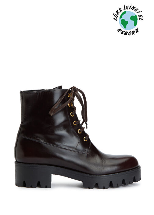 Beymen Reborn Beymen Reborn Koyu Kahverengi Prada Kadın Bot Beymen'de! Koyu Kahverengi - 2. görsel