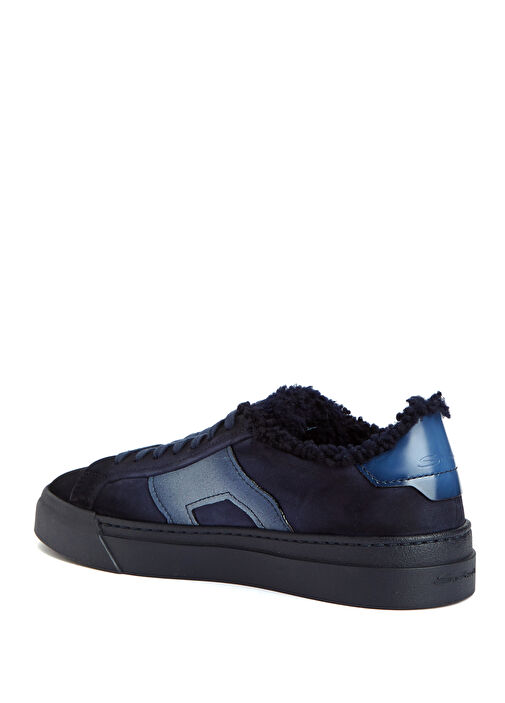 Lacivert Degradeli Erkek Süet Sneaker - Görsel 4