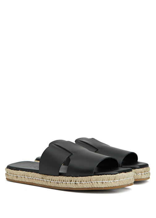 Ancient Greek Sandals Ancient Greek Sandals Miltiadis Siyah Erkek Deri Terlik Beymen'de! Siyah - 3. görsel