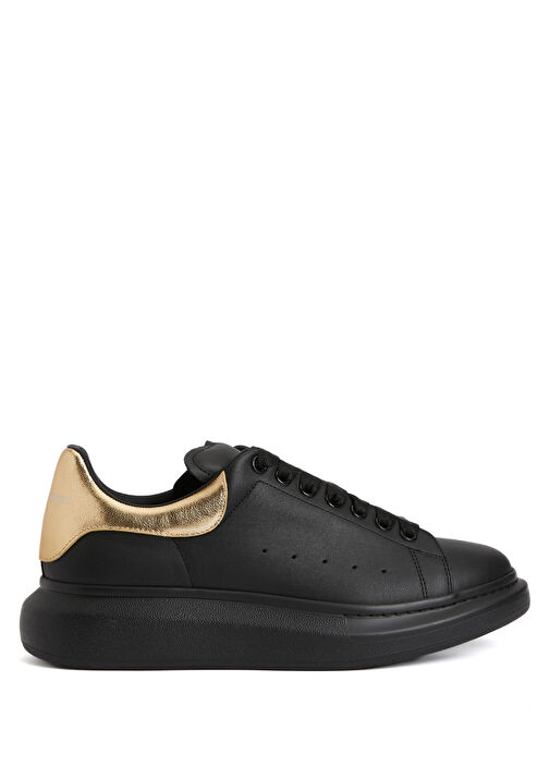 Oversized Siyah Gold Erkek Deri Sneaker - Görsel 2