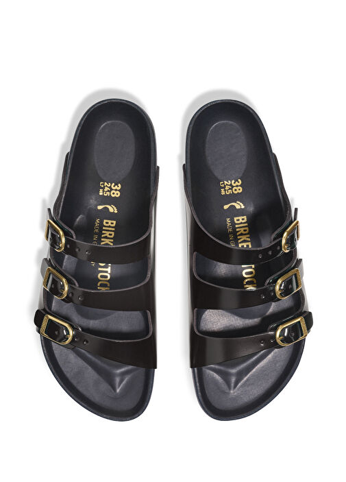 Florida Siyah Kadın Deri Terlik - Görsel 3