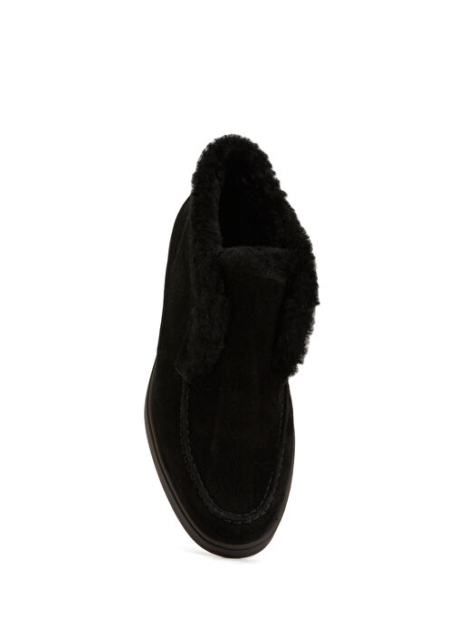 Siyah Kadın Deri Loafer - Görsel 5