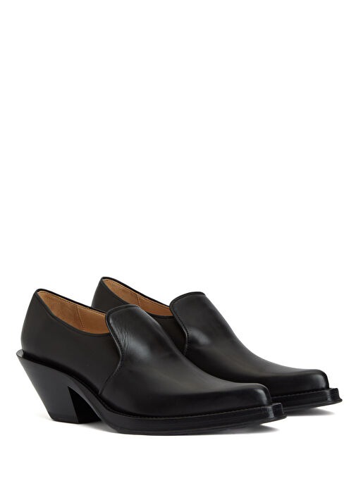 Jack Siyah Kadın Deri Loafer - Görsel 3