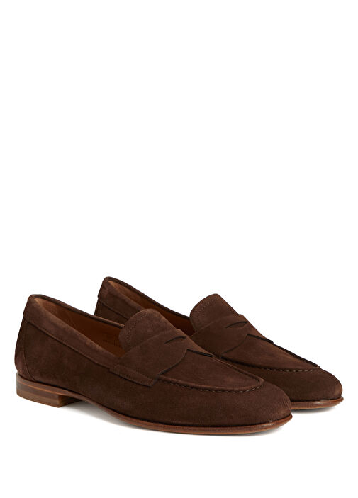 Kahverengi Kadın Süet Loafer - Görsel 3