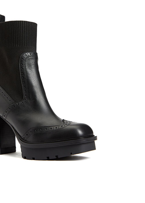 Siyah Kadın Deri Bot - Görsel 7