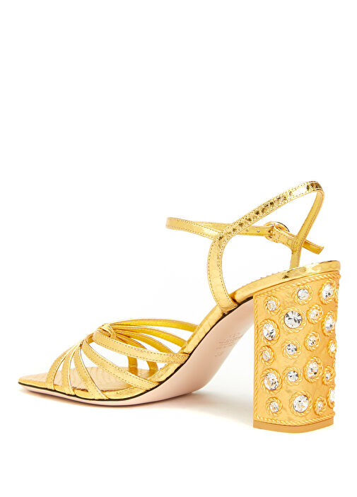 Gold Kadın Deri Sandalet - Görsel 4