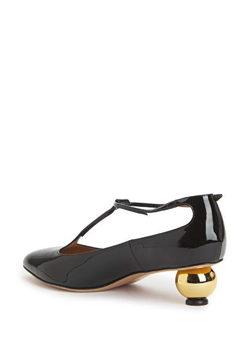 Tania Siyah Deri Topuklu Ayakkabı - Görsel 4