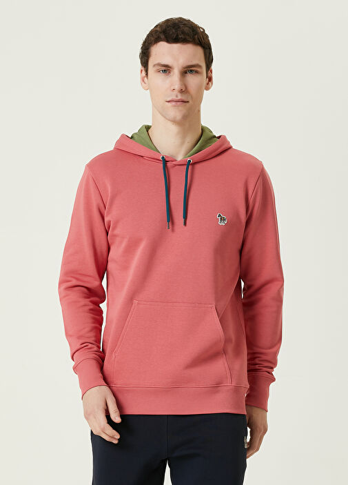 Pink Hooded Organic Cotton Sweatshirt