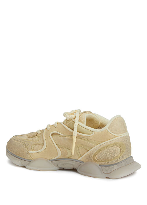 Eris Açık Sarı Kadın Süet Sneaker - Görsel 4