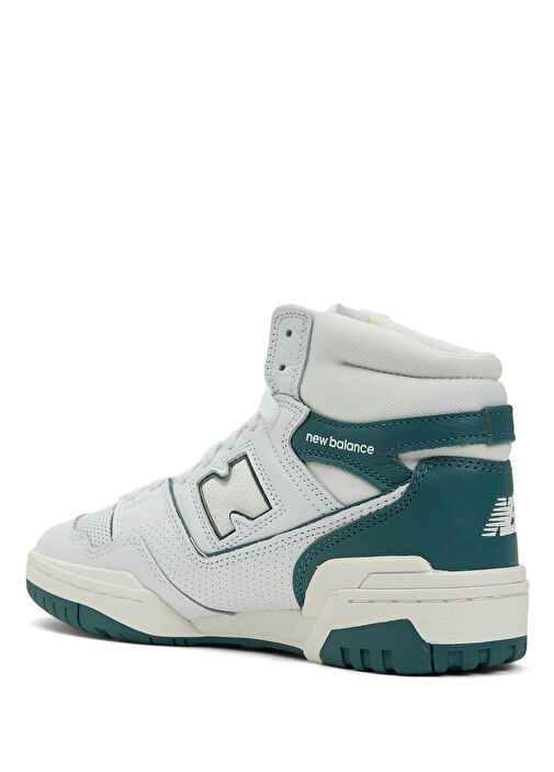 650 Beyaz Kadın Deri Sneaker - Görsel 4