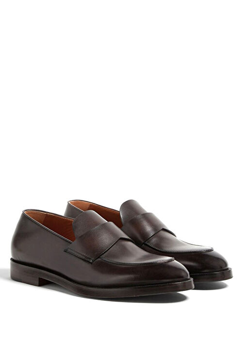 Kahverengi Erkek Deri Loafer - Görsel 3