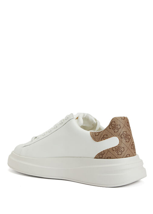 Elba Bej Beyaz Erkek Deri Sneaker - Görsel 4