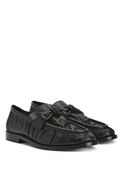 Astaire Siyah Kadın Deri Loafer - Görsel 3