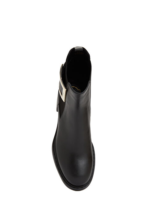 Siyah Kadın Deri Bot - Görsel 5