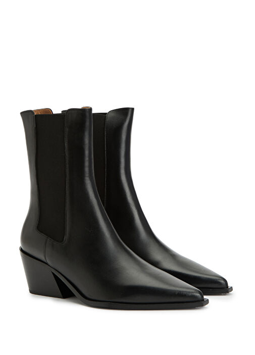 Sandra Siyah Kadın Deri Bot - Görsel 3