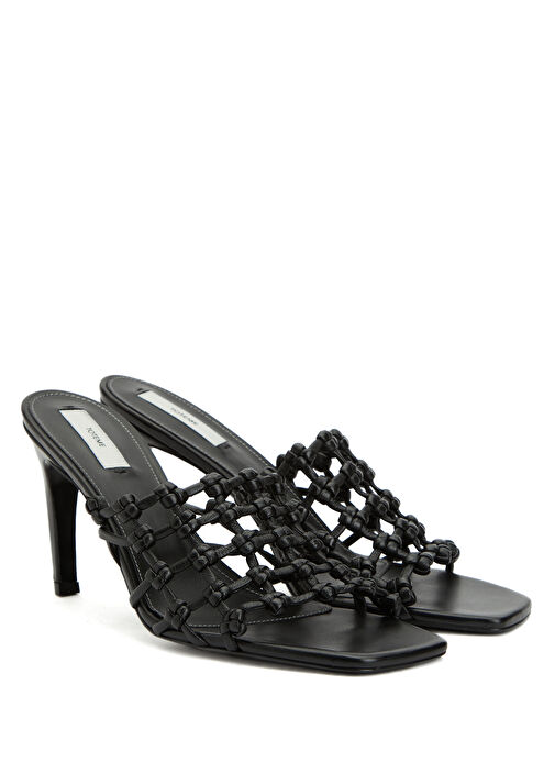 Siyah Kadın Deri Terlik - Görsel 3