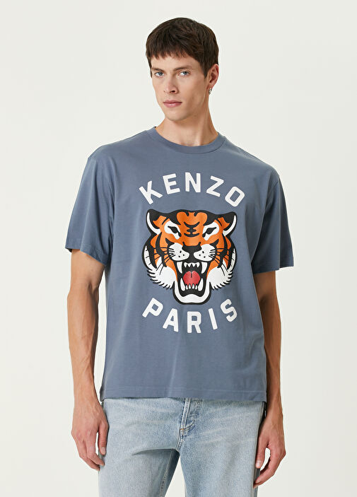 Kenzo Mavi Erkek Lucky Tiger Mavi T shirt 1534491 Beymen