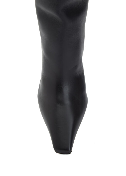 Siyah Kadın Deri Çizme - Görsel 5