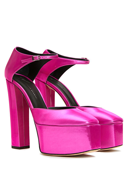 Bebe Fuşya Deri Topuklu Ayakkabı - Görsel 3