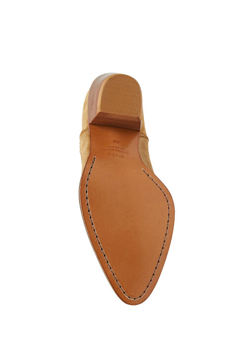 Karamel Dikiş Detaylı Kadın Süet Bot - Görsel 6