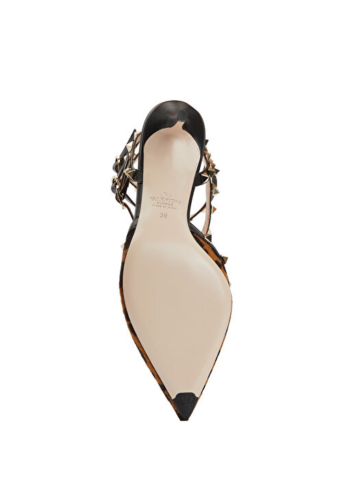 Leopar Desenli Deri Topuklu Ayakkabı - Görsel 6