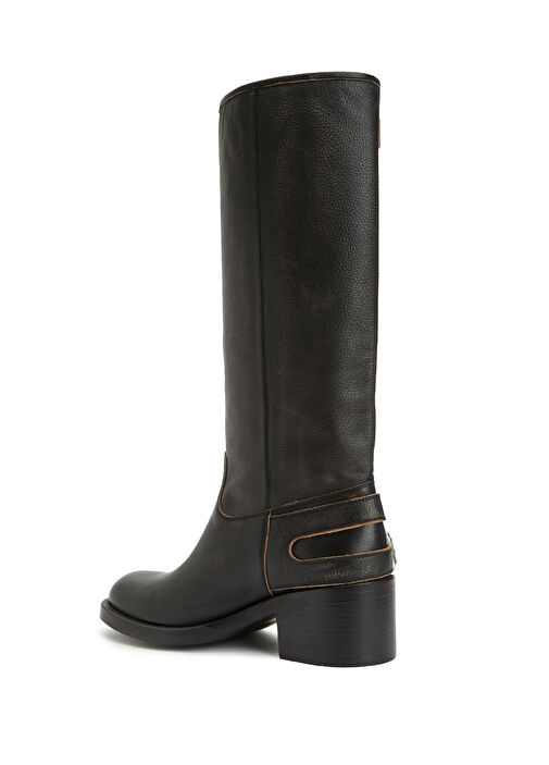 Dakota Siyah Kadın Deri Çizme - Görsel 4