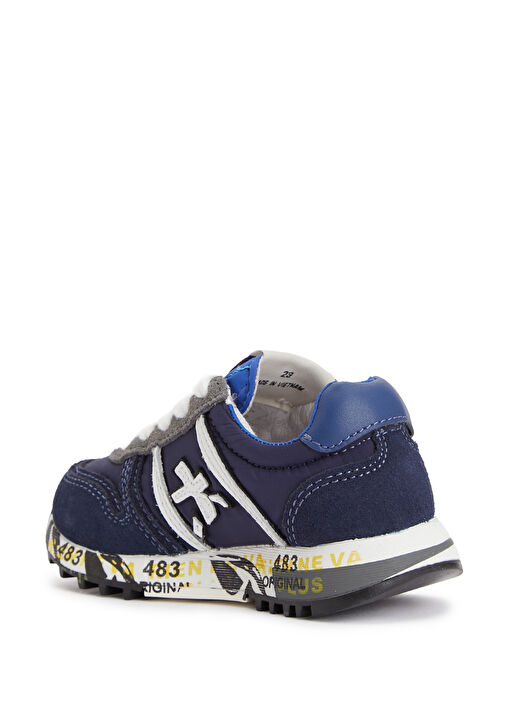 Sky Koyu Mavi Erkek Çocuk Deri Sneaker - Görsel 4