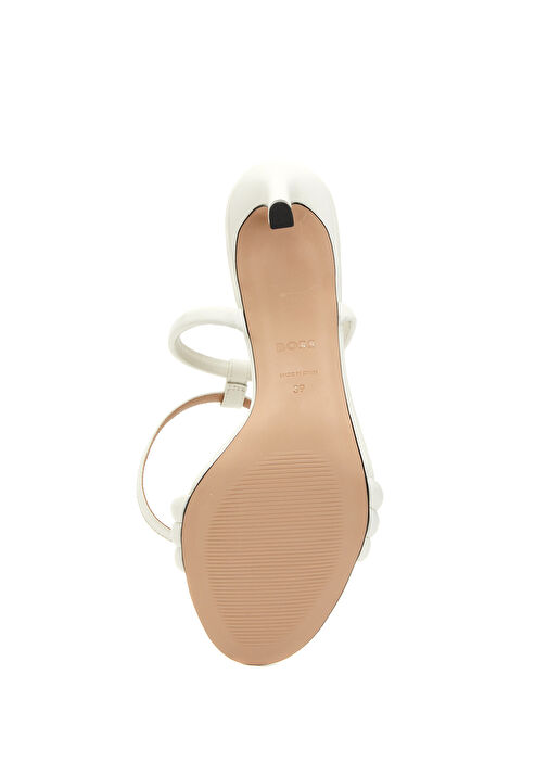 Beyaz Kadın Deri Sandalet - Görsel 11