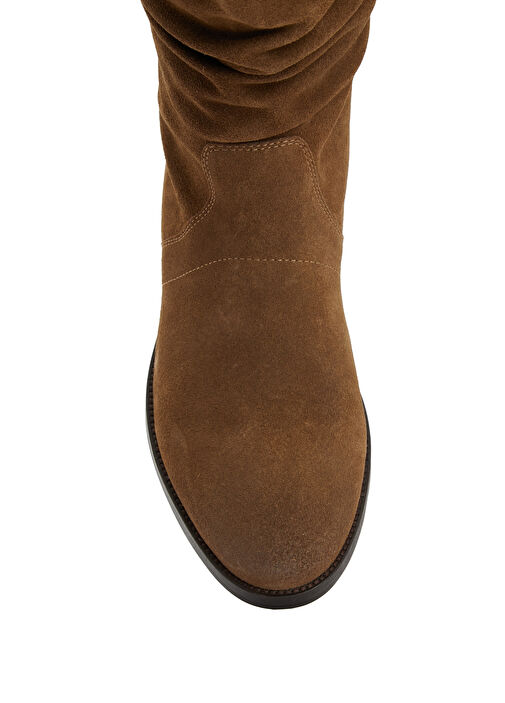 Taba Taşlı Kadın Süet Bot - Görsel 5