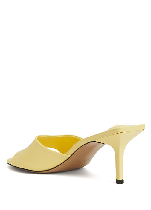 The Cubisto Açık Sarı Kadın Deri Terlik - Görsel 4