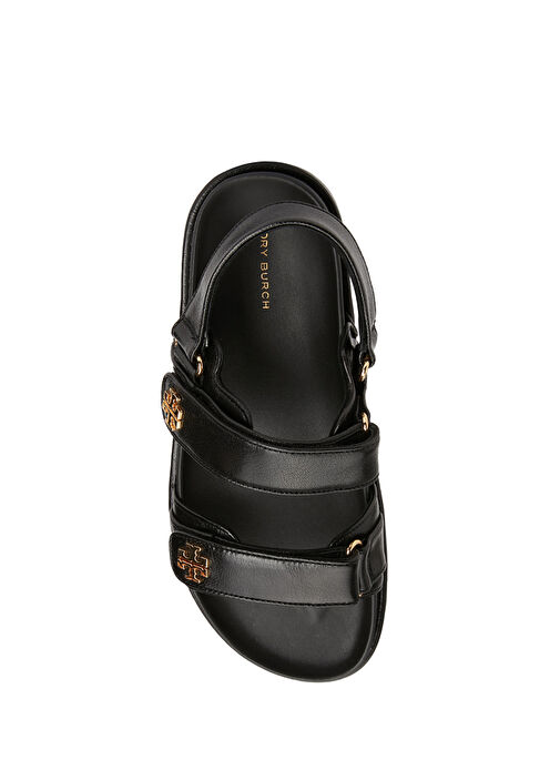 Siyah Kadın Deri Sandalet - Görsel 5