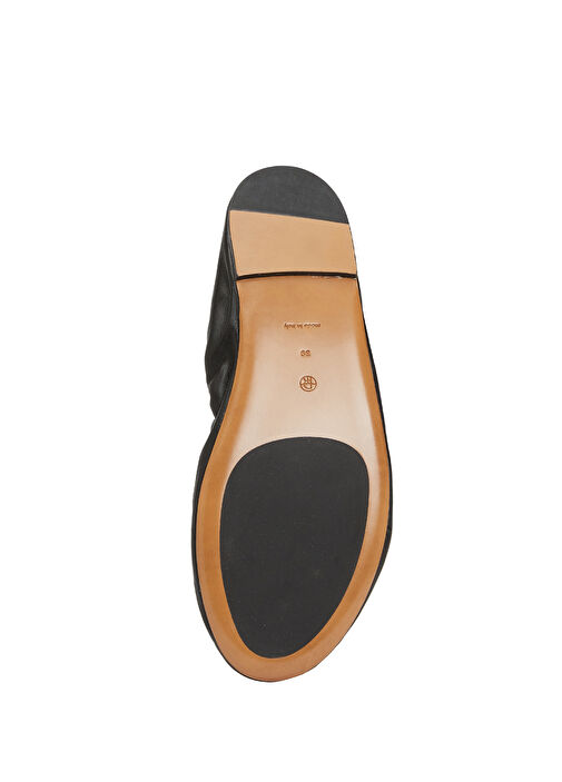 Siyah Kadın Deri Babet - Görsel 6