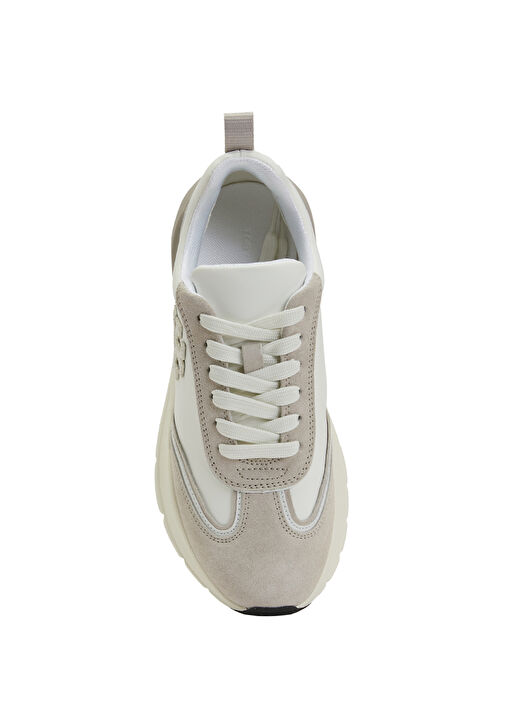 Good Luck Beyaz Ekru Kadın Deri Sneaker - Görsel 5