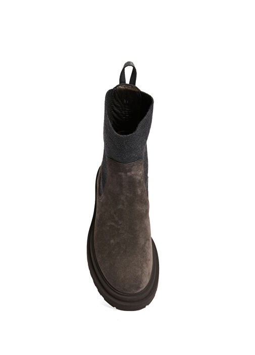 Koyu Kahverengi Kadın Süet Bot - Görsel 5