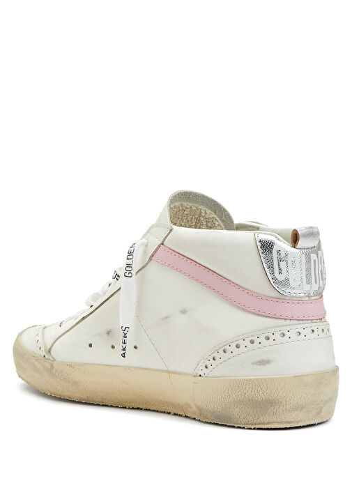 MidStar Pembe Beyaz Kadın Deri Sneaker - Görsel 4