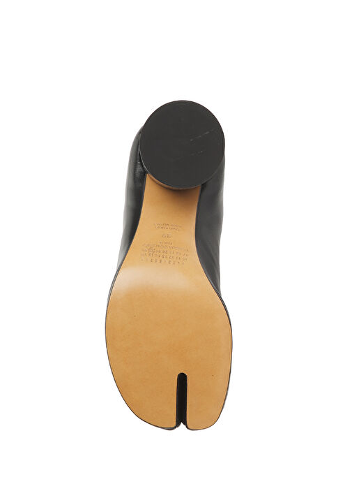 Tabi Siyah Topuklu Deri Bot - Görsel 6