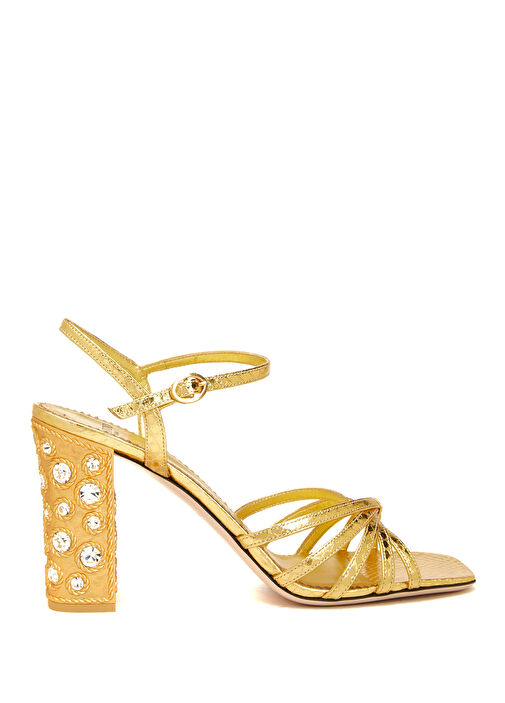 Gold Kadın Deri Sandalet - Görsel 2