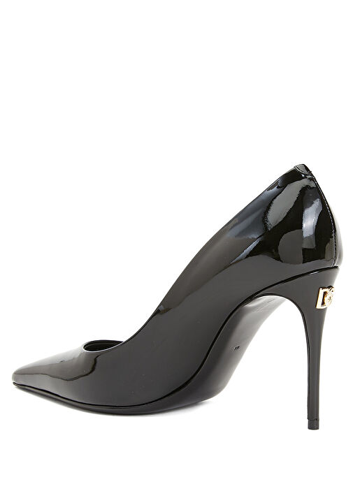 Cardinale Siyah Deri Stiletto - Görsel 4