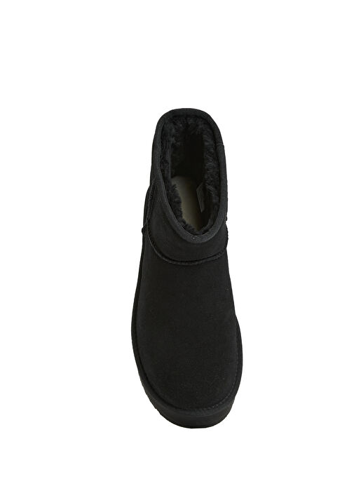 Classic Mini Platform Siyah Kadın Süet Bot - Görsel 5