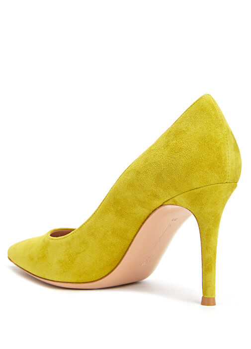 Gianvito Yeşil Süet Stiletto - Görsel 4